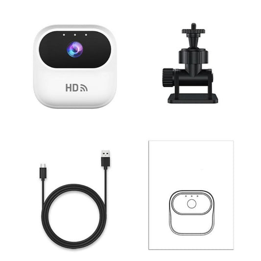 Mini Magnetic Wifi Security Camera, Wireless Window Camera, Spy Tool, Vlog Recording and Night Vision, Free 1/4 Screw Bracket, CCTV, No Monthly Fees, Black and White