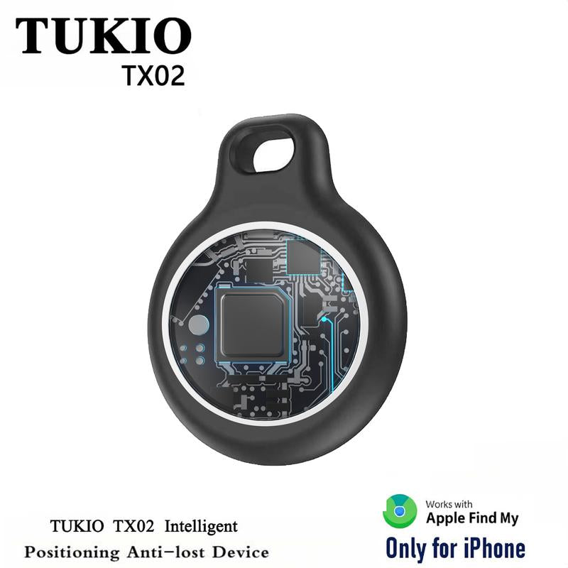 [Fall Deals] Tukio GPS Tracker for Cars & Pets - Mini Clear Design, Weatherproof Case, Anti-Lost Device, Works with Apple Find My (Ios Only), No Monthly Fees, IP67 Waterproof, Replaceable Battery