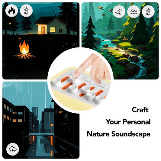 [LIVE EXCLUSIVE] Takoo White Noise - Mixable 3 in 1 Speaker - Portable Sleep Aid, Sound Machine, 8 Adjustable Nature Sounds, Bluetooth Speaker, 30-Level Night Lights, 11 LED Ambient Breathing Lights, Timer, Bedroom Gadgets, Baby, Nursing, Toddlers