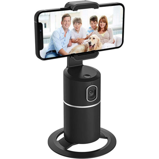 Auto Tracking Phone Holder,360? Rotation Face Body Track Mount,Tracking Tripod for Vlog Live Streaming,Build-In ,No APP Required(Black)...