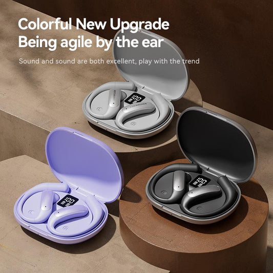 Waterproof and Sweatproof Clip-On Headphones, Bluetooth 5.4 Wireless Headphones, Dual-Use for Music and Calls, Built-In Microphone, Travel Backup, Holiday Gift Audio Silicone Noise Cancellation Charging