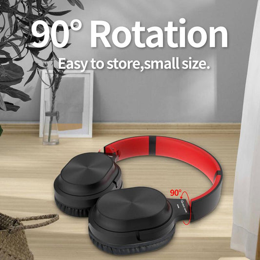 Hayner-Seek Studio Headphones over Ear Stereo Monitoring Closed Headphones for PC, Phone, Chatting, Music, DJ, Podcast (Classical Black-Red)