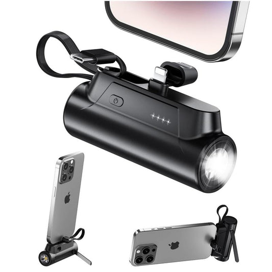 Portable Charger, Power Bank, 5800Mah Small Portable Phone Charger 5V3.1A(Black and White)