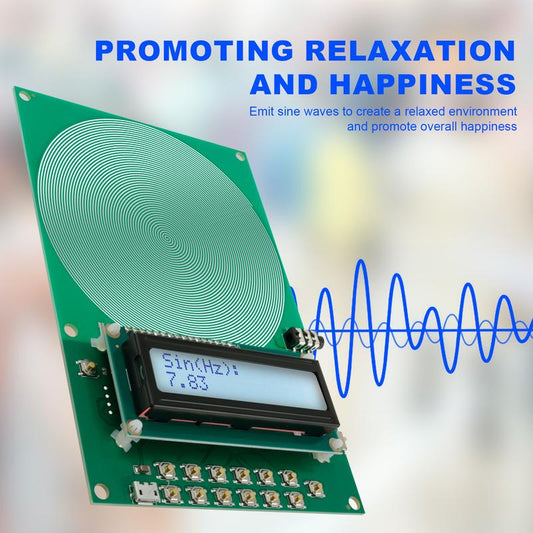 Schumann Waves Resonance Generator with Cover - Portable, Adjustable 0.01Hz-30000Hz, Ultra Low Frequency 7.83Hz for Relaxation & Sleep, 1Pc Audio Smartphone Crystal Usb Digital Speakers Charging Micro Square Sound Machine