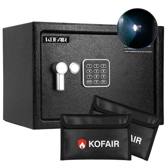 KOFAIR Safe Box for Home Safe with Fireproof Bag, Money Saving Safe, Safe Storage Cabinet，Smell Proof Container Wall & Floor Safes Smart