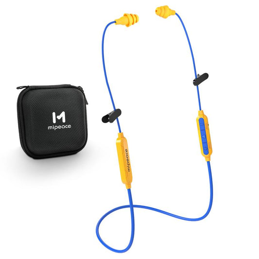 MIPEACE MI08 Bluetooth Work Earplugs–29Db Noise Cancelling Wireless Earbuds with Mic & Button Control, Hidden In-Ear Headphones That Look like Earplugs, 19+H Battery Life for Mowing, Construction, Workshop, Jobsite
