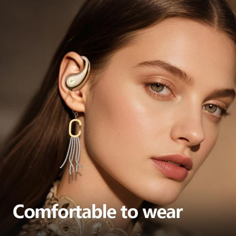 HYUNDAI YX49 Fashionable Open-Wear Stereo Earphones with Handbag-Style Light Luxury Design, Comfortable Fit, 2025 New Bluetooth 6.0 for Faster, More Stable Connection & Lower Power Use, Hifi Sound, Sport & Travel Ready, Perfect Gift for Girlfriend