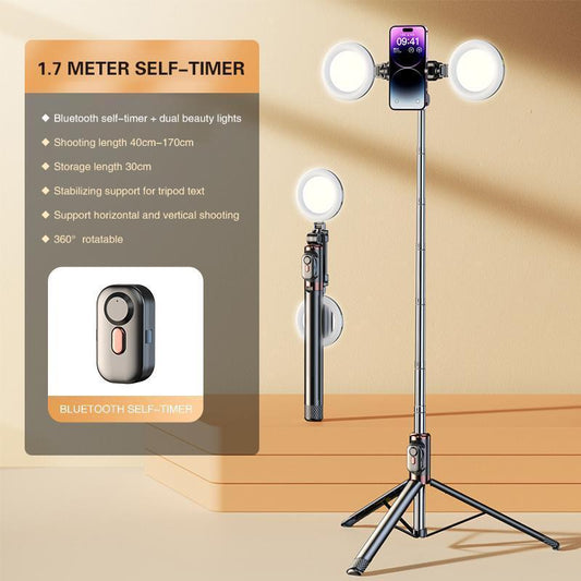 Selfie Stick Tripod , 45" Selfie Sticks with Wireless Remote, Portable Phone Tripod Compatible with 4''-7'' Iphone/Android Smartphones Selfie Stick for Travel Video Record Vlog,Tiktok Accessories Mobile Cellphone