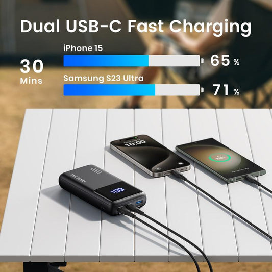 INIU 25000Mah 100W Power Bank USB C Laptop Portable Charger, PD QC Fast Charging 3-Output External Battery Pack for Laptop Macbook Dell XPS Ipad Tablet Steam Deck Iphone 17 16 15 14 13 12 Pro Samsung Macbook Ipad Switch 2 Etc Chargeable Smartphone Device