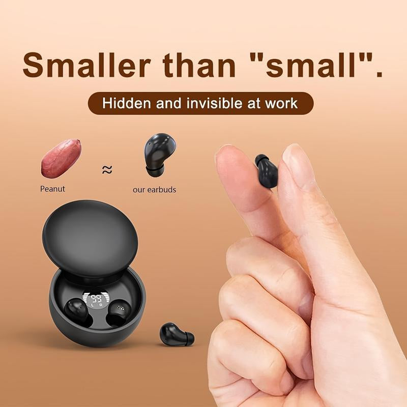 2025 Latest Invisible Smallest Mini Bluetooth Earbuds with TWS Wired Portable Noise Cancelling Underwater Use Multilingual Wireless Dynamic Microphone
