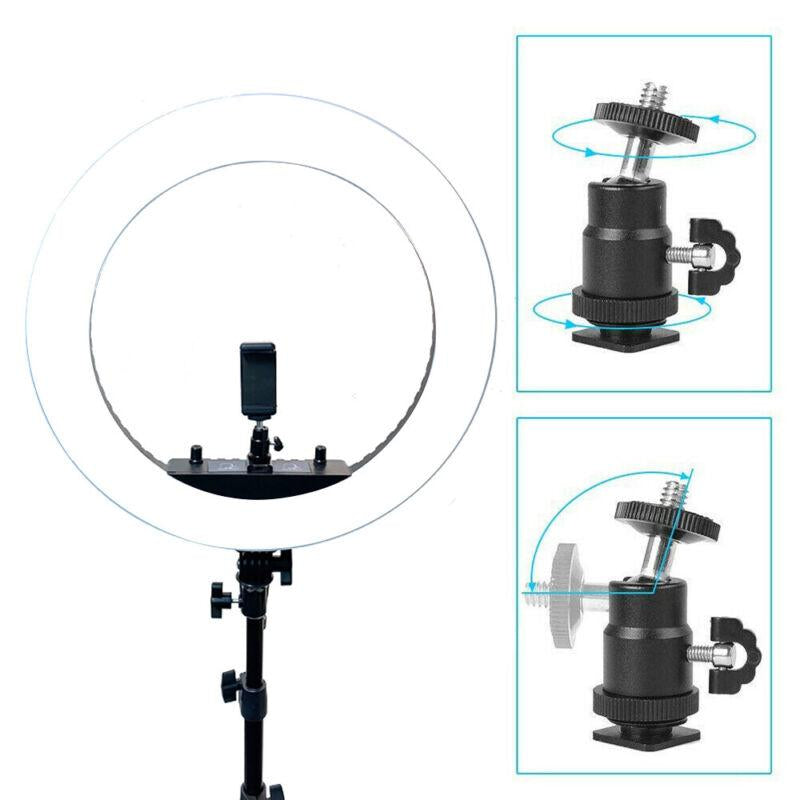 18'' Inch LED Ring Light Kit with Tripod Stand Dimmable 5500K for Phone Camera Live Makeup