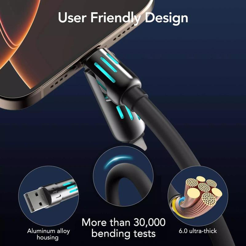 [Buy 1 Get 2 Free] 4-In-1 Multi USB Charging Cable with USB A,Type C,Lightning-Max65W Fast Charging & Data Sync for Iphone16/15,Ipad Pro, Fast Charge Usb Cable 4-In-1 Fast Breathing Light -Max 1 Usb-C Data 4 1 Charging Cable