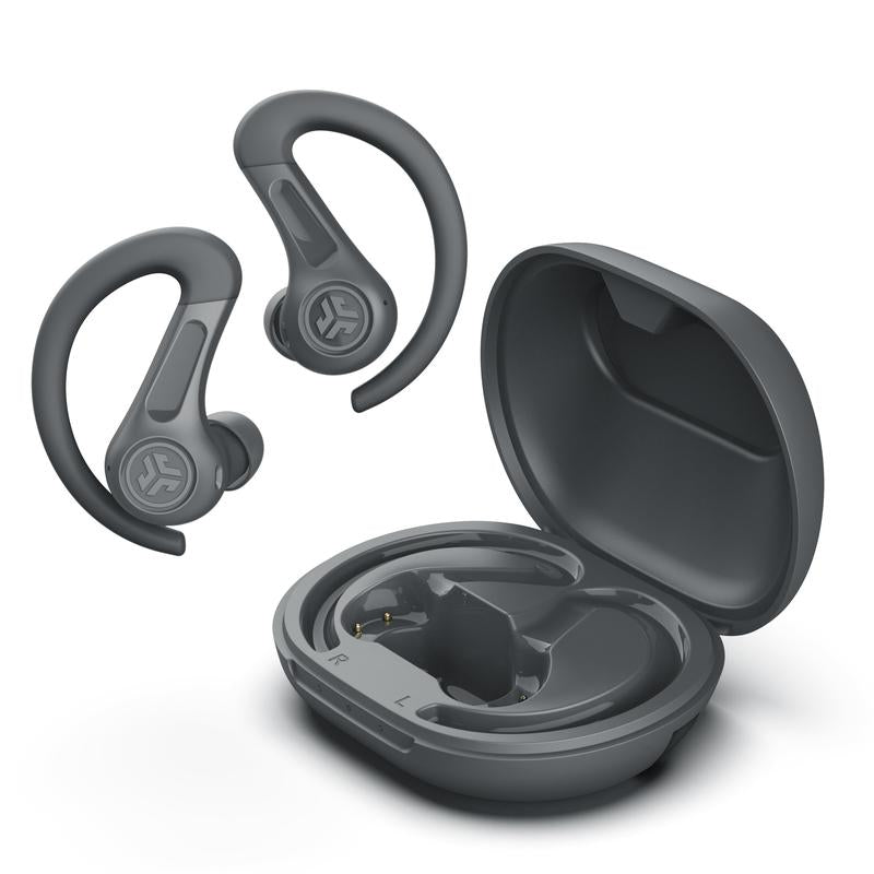 Jlab Jbuds Sport ANC 4 Wireless Earbuds, 60+ Hr Battery, Sweatproof, Earhook Fit, Hybrid Noise Canceling, Be Aware Mode, Bluetooth 5.2
