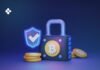 Crypto Security 101. Essential Tips to Protect Your Digital Assets Crypto security tips - digital asset protection with encryption lock and shield icon