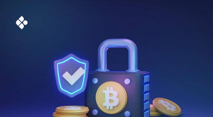 Crypto Security 101. Essential Tips to Protect Your Digital Assets Crypto security tips - digital asset protection with encryption lock and shield icon