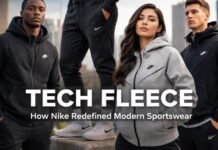7 Best Nike Tech 2026 Styles: The Ultimate Powerful Guide to Tech Fleece A model showcasing the full Nike Tech 2026 tracksuit in Anthracite grey style