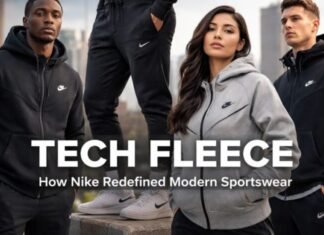 7 Best Nike Tech 2026 Styles: The Ultimate Powerful Guide to Tech Fleece A model showcasing the full Nike Tech 2026 tracksuit in Anthracite grey style